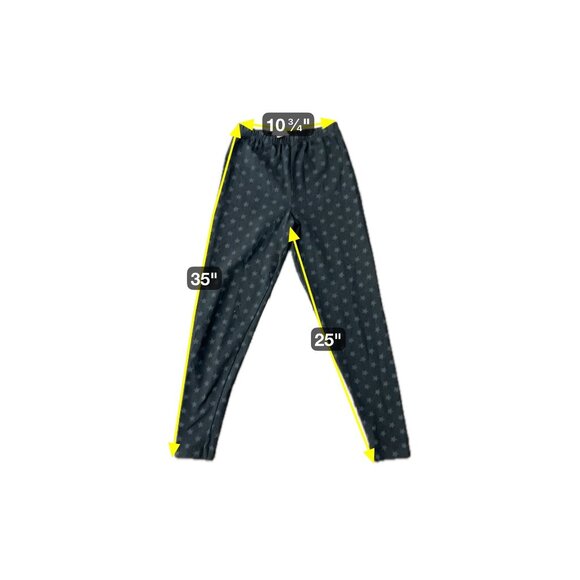 United Cotton Company Pull On Star Print Leggings Black  Gray Sz Medium NWT - Picture 7 of 9